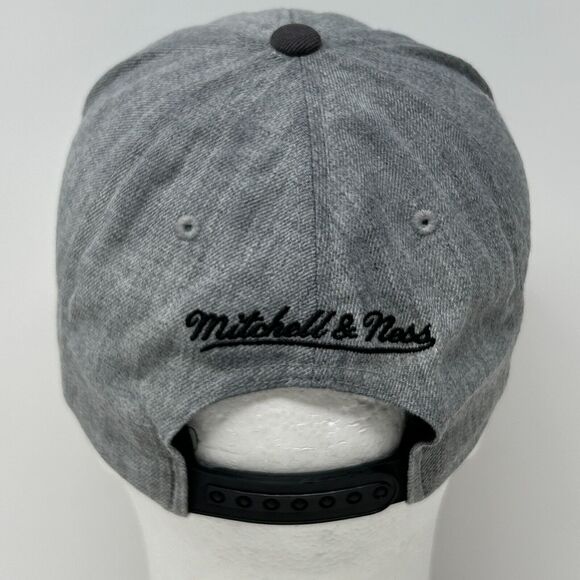 Philadelphia 76ers Hat Baseball Cap Mitchell & Ness Basketball NBA Snapback Gray - Picture 3 of 11